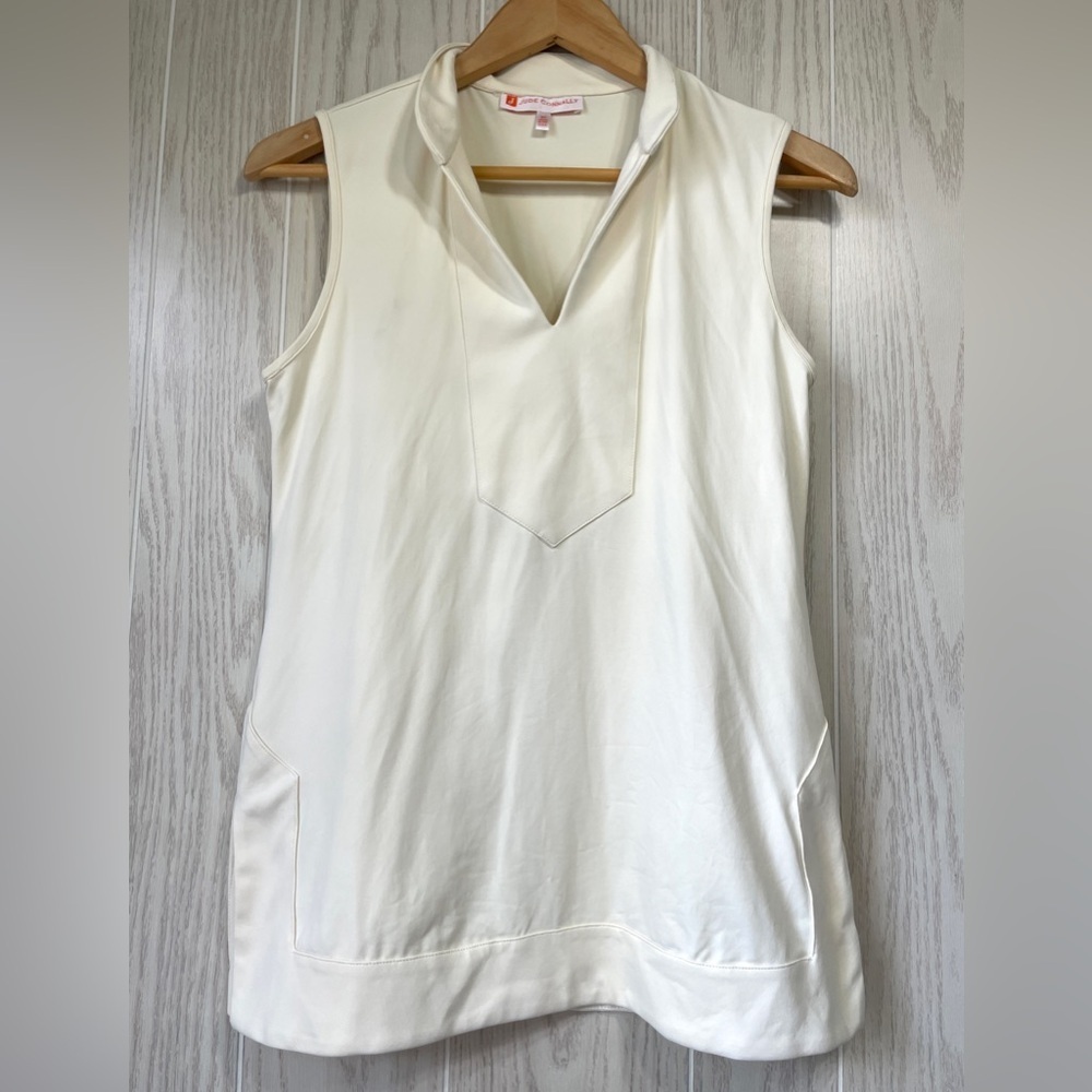 Jude Connally Women's Sleeveless Keira Tunic Top Cream Size XS EUC